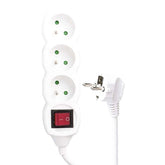 Extension cable with switch for 3 sockets, 10 m, 3x 1.5 mm